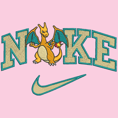 Nike Pokemon Charizard Embroidered ADULT Hoodie / Crewneck Sweatshirt Unisex