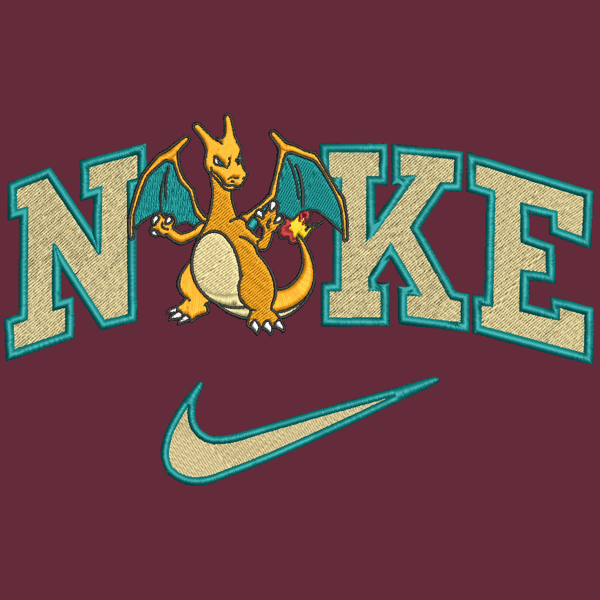 Nike Pokemon Charizard Embroidered ADULT Hoodie / Crewneck Sweatshirt Unisex