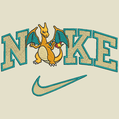 Nike Pokemon Charizard Embroidered ADULT Hoodie / Crewneck Sweatshirt Unisex