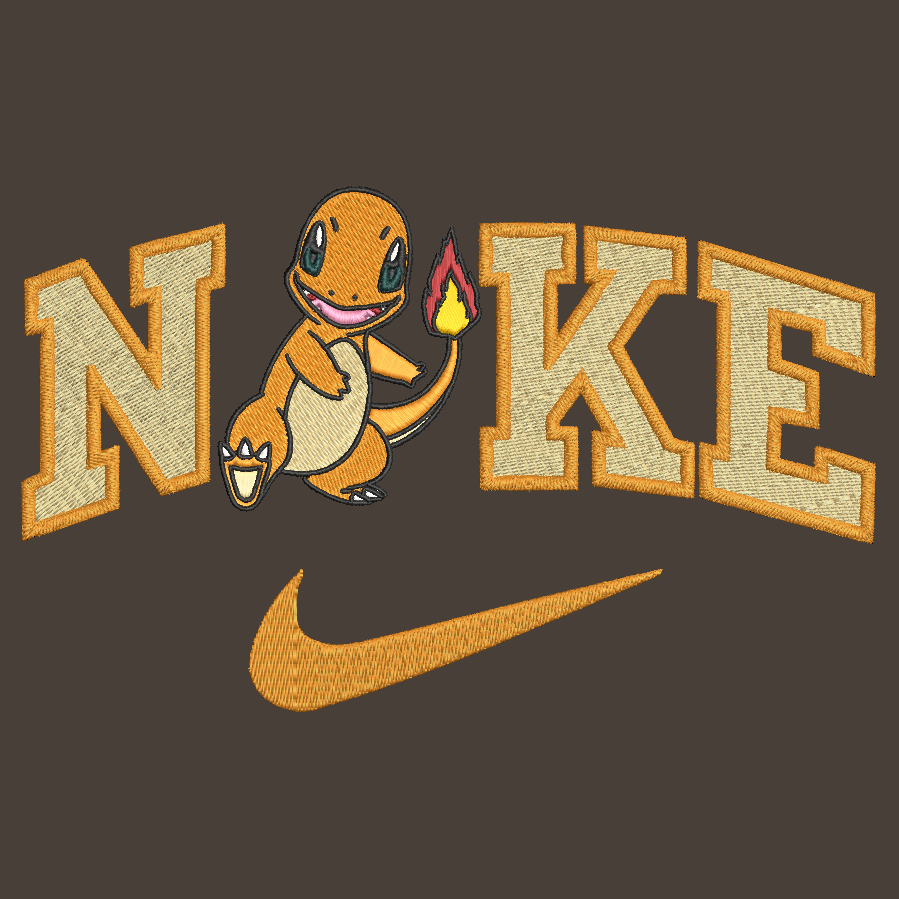 Nike Pokemon Charmander Embroidered ADULT Hoodie / Crewneck Sweatshirt Unisex