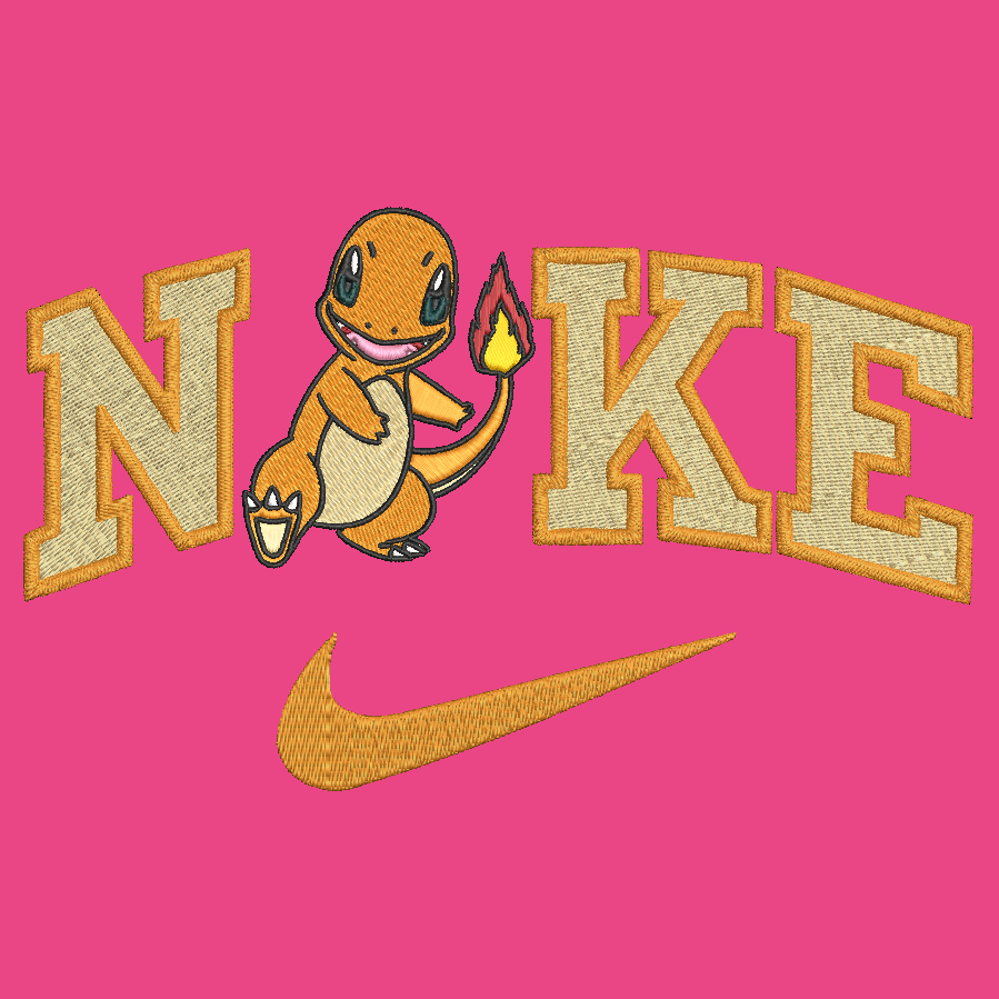 Nike Pokemon Charmander Embroidered ADULT Hoodie / Crewneck Sweatshirt Unisex