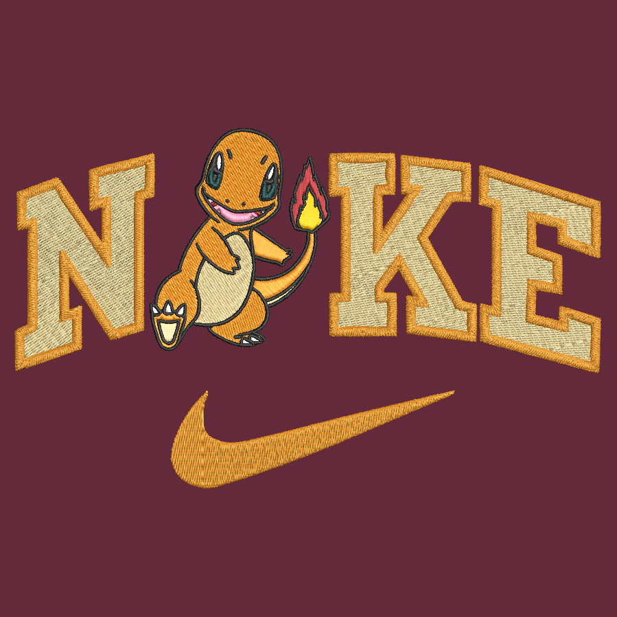 Nike Pokemon Charmander Embroidered ADULT Hoodie / Crewneck Sweatshirt Unisex