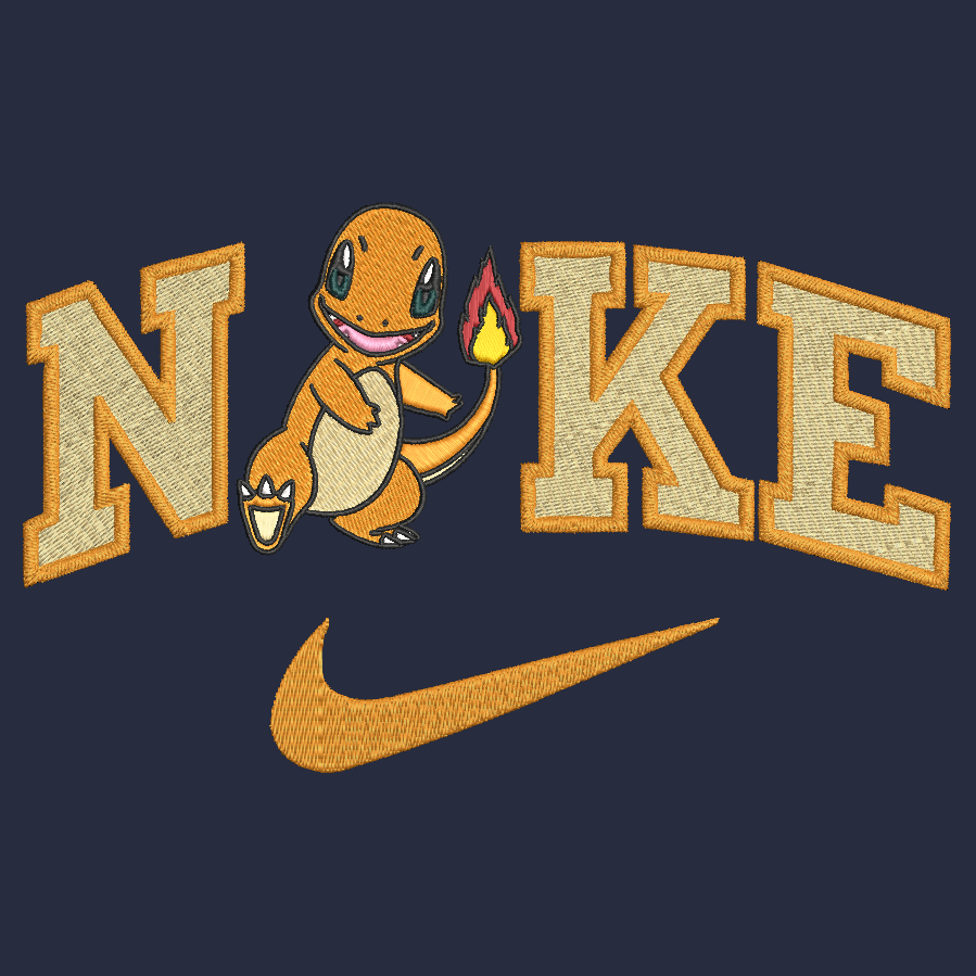 Nike Pokemon Charmander Embroidered ADULT Hoodie / Crewneck Sweatshirt Unisex