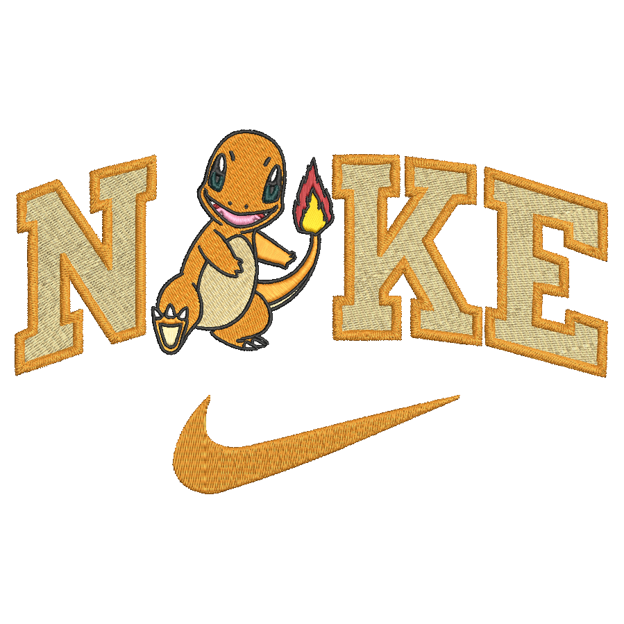 Nike Pokemon Charmander Embroidered ADULT Hoodie / Crewneck Sweatshirt Unisex