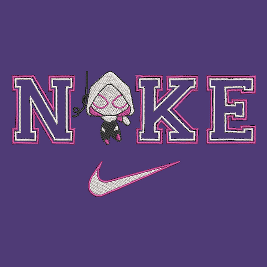Nike Chibi Ghost Spider Woman Embroidered YOUTH Hoodie / Crewneck Sweatshirt Kids Boy Girl Unisex Gwen Stacy Marvel Comics