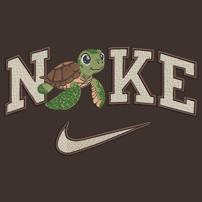 Nike Turtle Embroidered ADULT Hoodie / Crewneck Sweatshirt Unisex Cute Animal Lover Gift