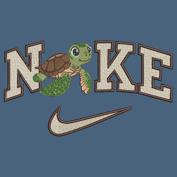 Nike Turtle Embroidered ADULT Hoodie / Crewneck Sweatshirt Unisex Cute Animal Lover Gift
