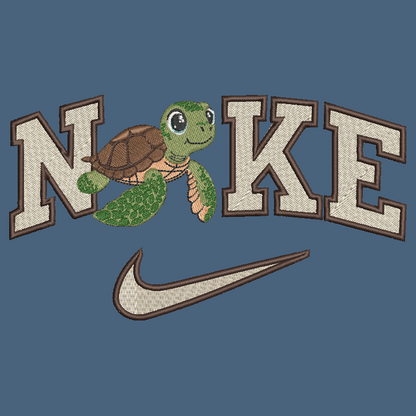 Nike Turtle Embroidered ADULT Hoodie / Crewneck Sweatshirt Unisex Cute Animal Lover Gift