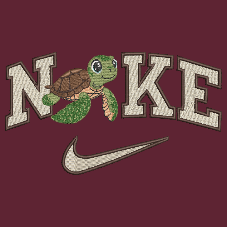 Nike Turtle Embroidered ADULT Hoodie / Crewneck Sweatshirt Unisex Cute Animal Lover Gift