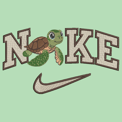 Nike Turtle Embroidered ADULT Hoodie / Crewneck Sweatshirt Unisex Cute Animal Lover Gift