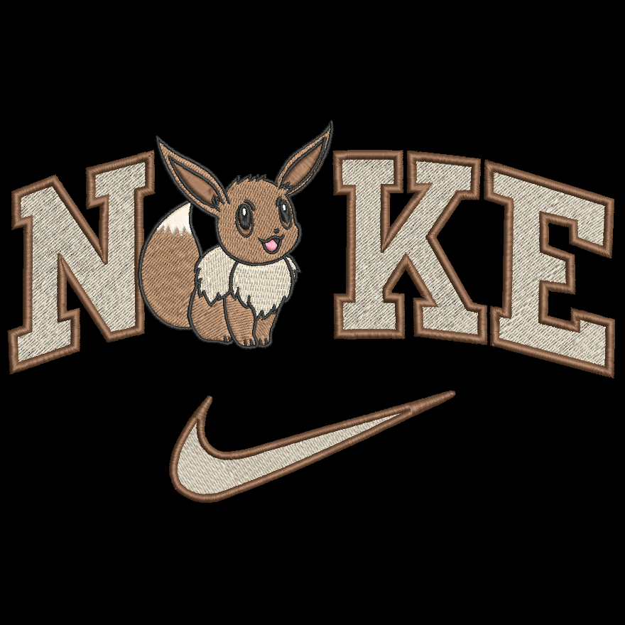 Nike Pokemon Eevee Embroidered YOUTH Hoodie / Crewneck Sweatshirt Kids Boy Girl Unisex