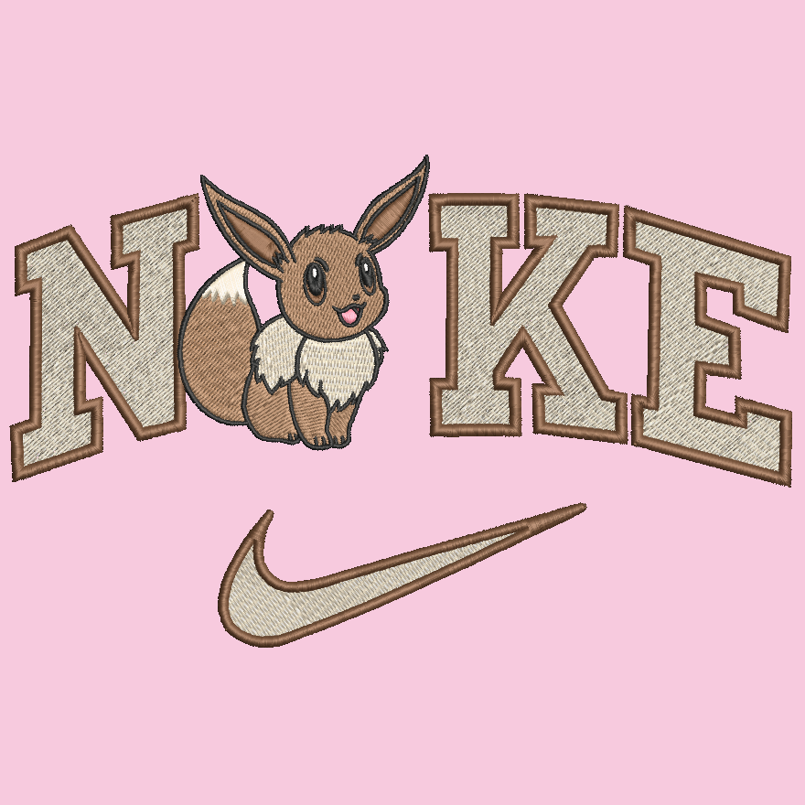 Nike Pokemon Eevee Embroidered YOUTH Hoodie / Crewneck Sweatshirt Kids Boy Girl Unisex