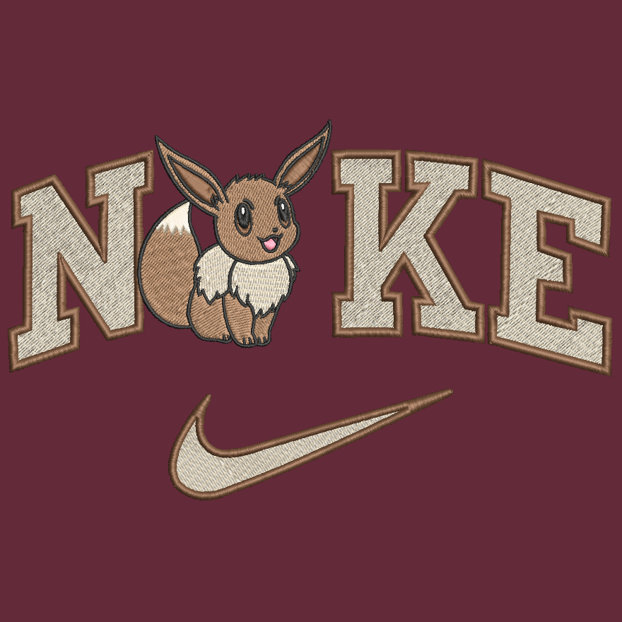 Nike Pokemon Eevee Embroidered Adult Unisex Crewneck Sweatshirt