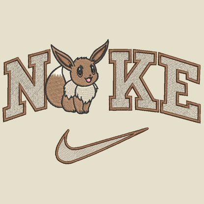 Nike Pokemon Eevee Embroidered ADULT Hoodie / Crewneck Sweatshirt Unisex