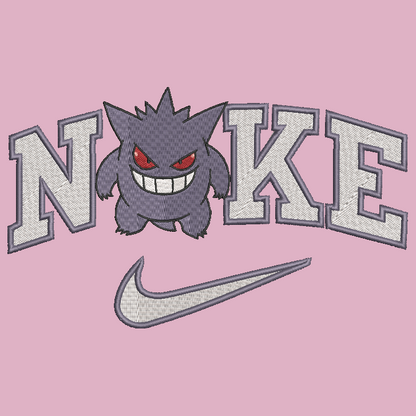 Nike Pokemon Gengar Embroidered YOUTH Hoodie / Crewneck Sweatshirt Kids Boy Girl Unisex Video Gamer Gift