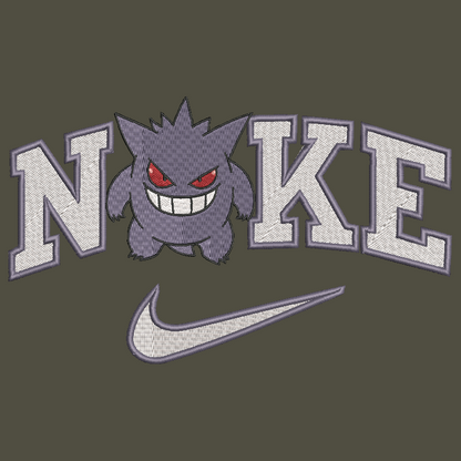 Nike Pokemon Gengar Embroidered ADULT Hoodie / Crewneck Sweatshirt Unisex Video Gamer Gift