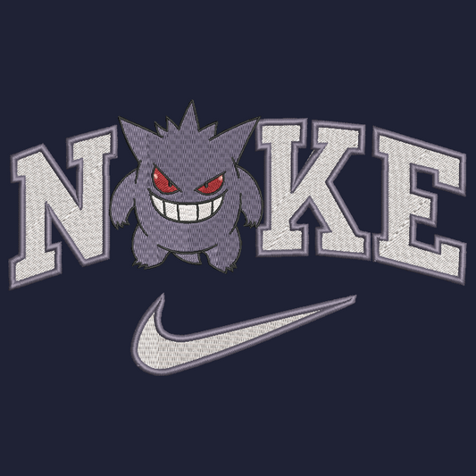 Nike Pokemon Gengar Embroidered YOUTH Hoodie / Crewneck Sweatshirt Kids Boy Girl Unisex Video Gamer Gift