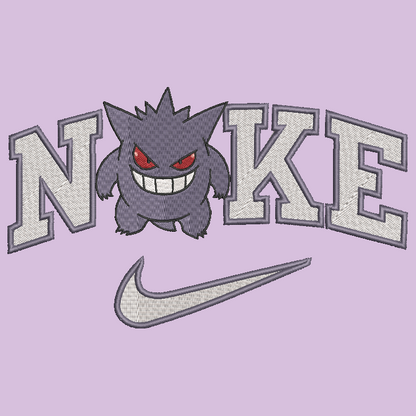Nike Pokemon Gengar Embroidered ADULT Hoodie / Crewneck Sweatshirt Unisex Video Gamer Gift