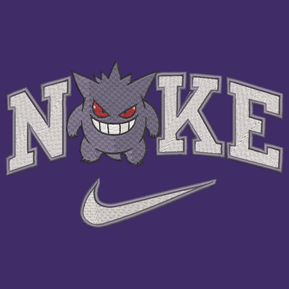 Nike Pokemon Gengar Embroidered ADULT Hoodie / Crewneck Sweatshirt Unisex Video Gamer Gift