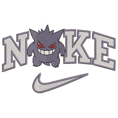 Nike Pokemon Gengar Embroidered YOUTH Hoodie / Crewneck Sweatshirt Kids Boy Girl Unisex Video Gamer Gift