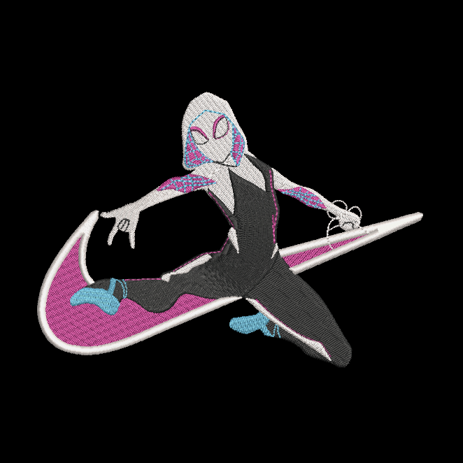 Nike Ghost Spider Woman Embroidered Adult Unisex Crewneck Sweatshirt Gwen Stacy Marvel Comics