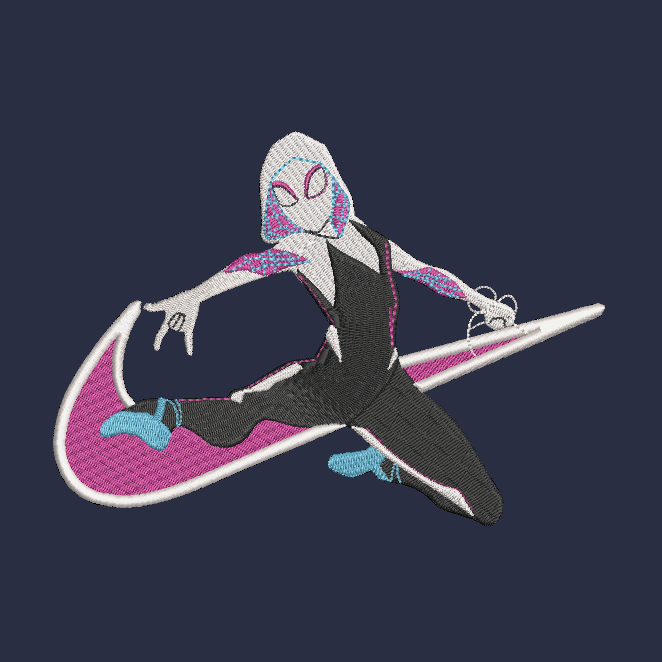 Nike Ghost Spider Woman Embroidered Adult Unisex Crewneck Sweatshirt Gwen Stacy Marvel Comics