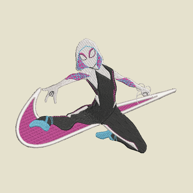 Nike Ghost Spider Woman Embroidered Adult Unisex Crewneck Sweatshirt Gwen Stacy Marvel Comics