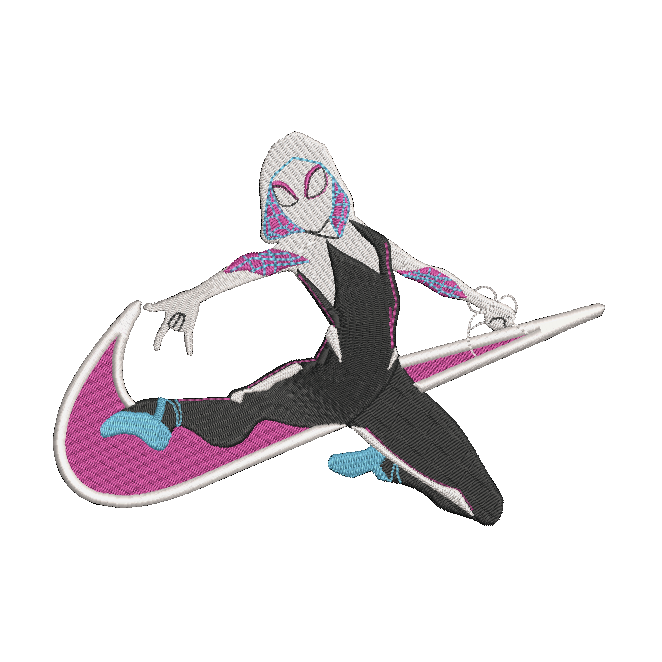 Nike Ghost Spider Woman Embroidered Adult Unisex Crewneck Sweatshirt Gwen Stacy Marvel Comics