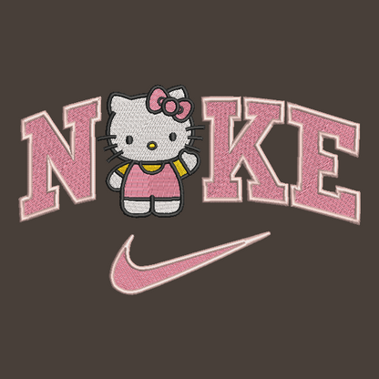 Nike Hello Kitty Sweatshirt Embroidered ADULT Hoodie / Crewneck Unisex Cat Animal Cartoon Lover Cozy Gift