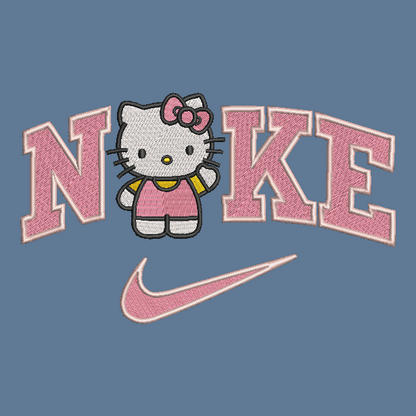 Nike Hello Kitty Sweatshirt Embroidered ADULT Hoodie / Crewneck Unisex Cat Animal Cartoon Lover Cozy Gift