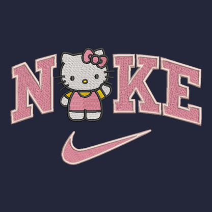 Nike Hello Kitty Sweatshirt Embroidered ADULT Hoodie / Crewneck Unisex Cat Animal Cartoon Lover Cozy Gift