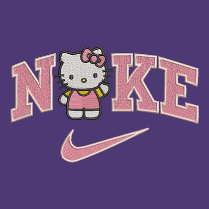 Nike Hello Kitty Sweatshirt Embroidered ADULT Hoodie / Crewneck Unisex Cat Animal Cartoon Lover Cozy Gift