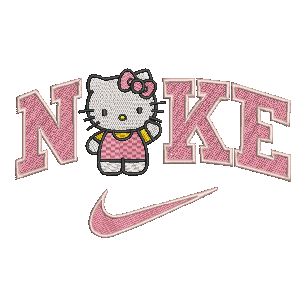 Nike Hello Kitty Sweatshirt Embroidered ADULT Hoodie / Crewneck Unisex Cat Animal Cartoon Lover Cozy Gift