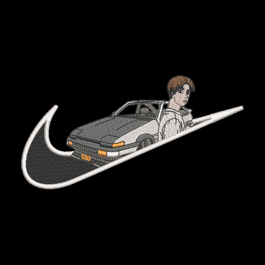 Nike Initial D Takumi HOODIE Embroidered Adult Unisex Hooded Sweatshirt Racing Anime
