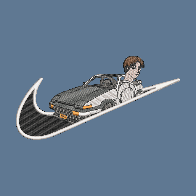 Nike Initial D Takumi Embroidered ADULT Hoodie / Crewneck Sweatshirt Unisex AE86 Anime Racing