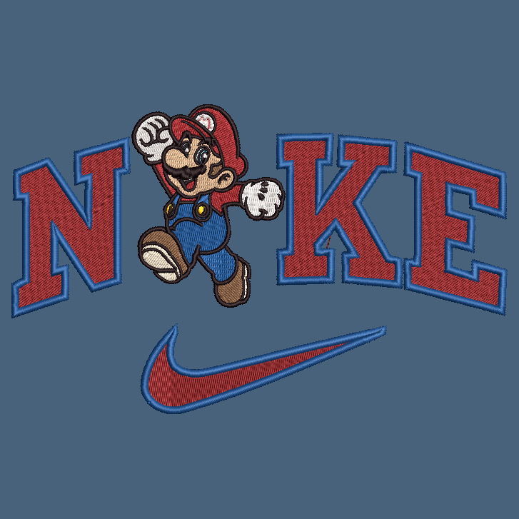 Nike Mario Bros Embroidered ADULT Hoodie / Crewneck Sweatshirt Unisex Video Gamer Gift