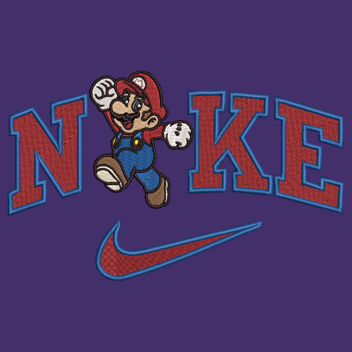 Nike Mario Bros Embroidered ADULT Hoodie / Crewneck Sweatshirt Unisex Video Gamer Gift
