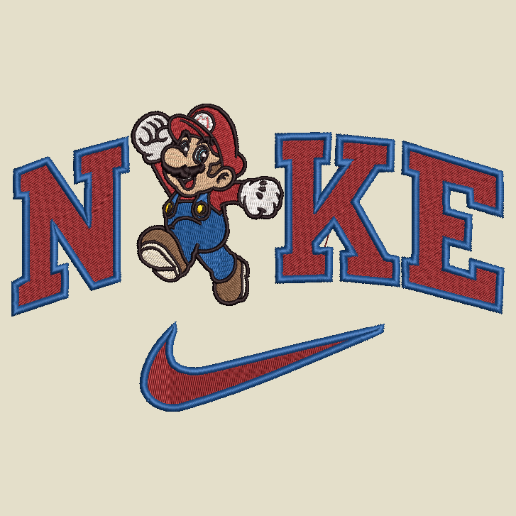 Nike Mario Bros Embroidered ADULT Hoodie / Crewneck Sweatshirt Unisex Video Gamer Gift