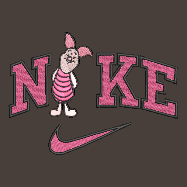Nike Piglet Embroidered ADULT Hoodie / Crewneck Sweatshirt Unisex Winnie The Pooh