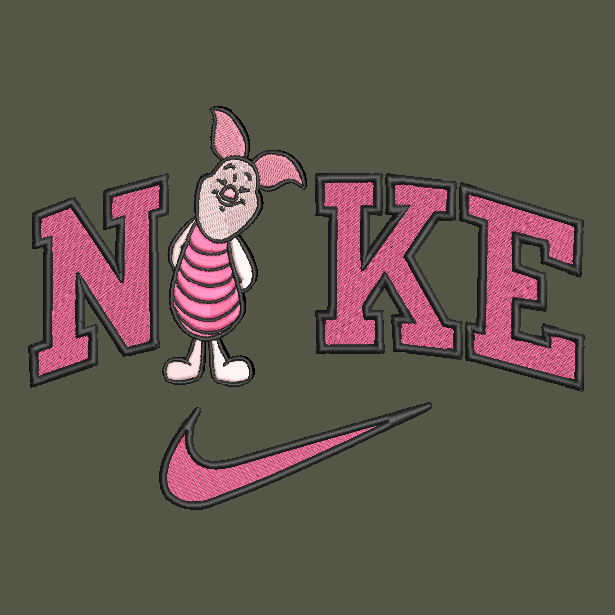 Nike Piglet Embroidered ADULT Hoodie / Crewneck Sweatshirt Unisex Winnie The Pooh