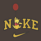 Nike Winnie The Pooh Embroidered Adult Unisex Crewneck Sweatshirt Balloon Gold