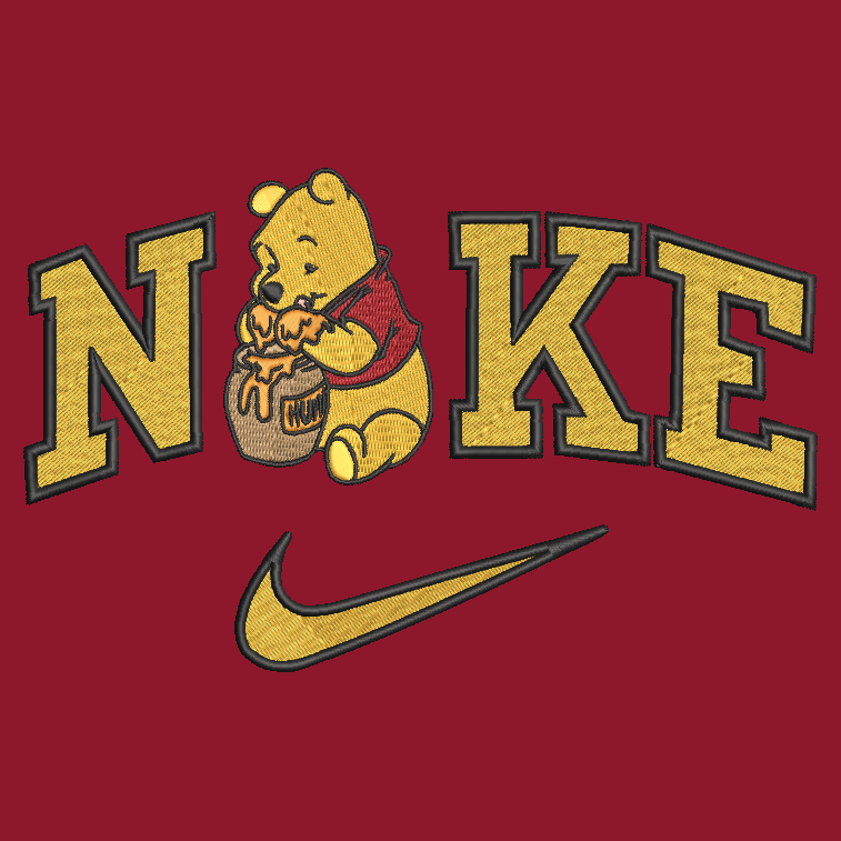 Nike Winnie The Pooh Embroidered Adult Unisex Crewneck Sweatshirt Honey Pot