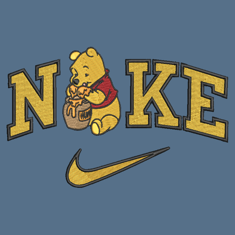 Nike Winnie The Pooh Embroidered ADULT Hoodie / Crewneck Sweatshirt Unisex Honey Pot