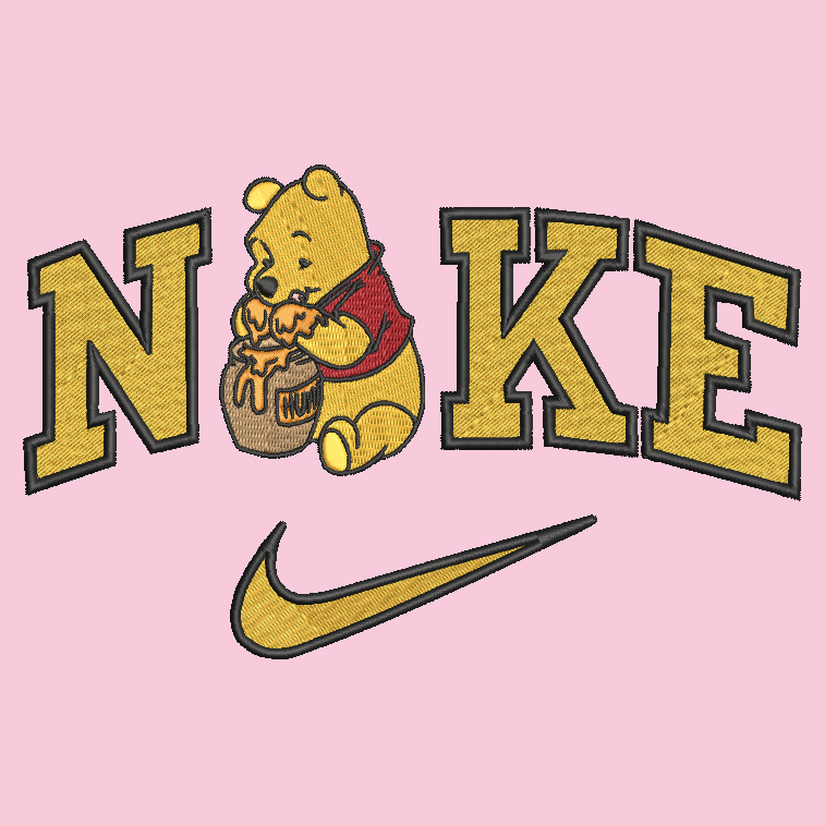 Nike Winnie The Pooh Embroidered Adult Unisex Crewneck Sweatshirt Honey Pot
