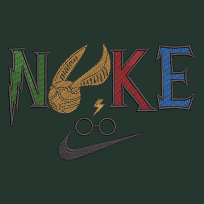 Nike Harry Potter Embroidered ADULT Hoodie / Crewneck Sweatshirt Unisex Wizard Glasses Lightning Snitch