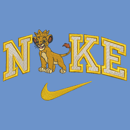 Nike Simba Embroidered ADULT Hoodie / Crewneck Sweatshirt Unisex Animal Lion