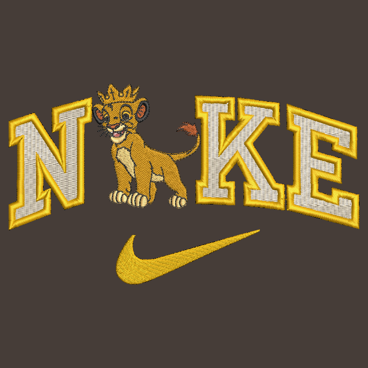Nike Simba Embroidered ADULT Hoodie / Crewneck Sweatshirt Unisex Animal Lion