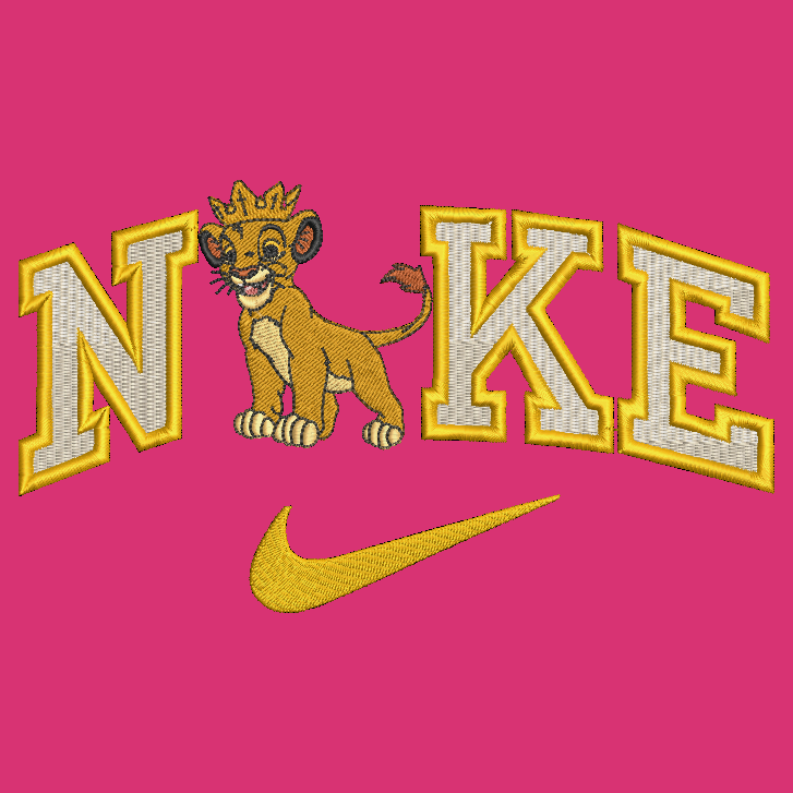 Nike Simba Embroidered ADULT Hoodie / Crewneck Sweatshirt Unisex Animal Lion