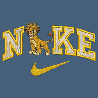 Nike Simba Embroidered ADULT Hoodie / Crewneck Sweatshirt Unisex Animal Lion