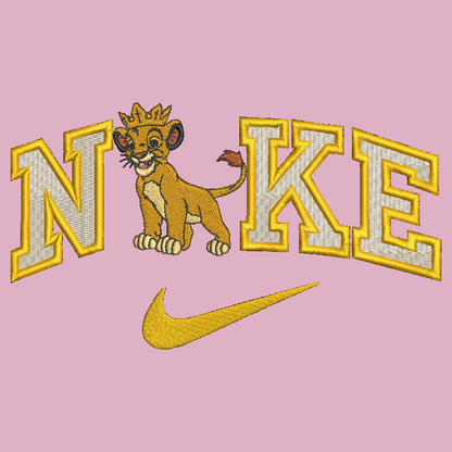 Nike Simba Embroidered ADULT Hoodie / Crewneck Sweatshirt Unisex Animal Lion